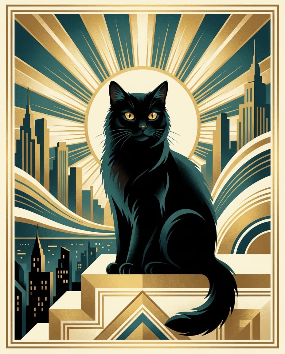 Art Deco Poster portrait example