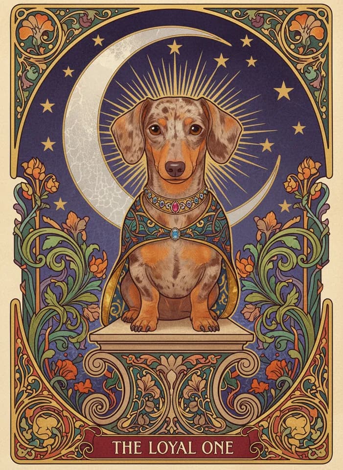 Tarot Card pet portrait example